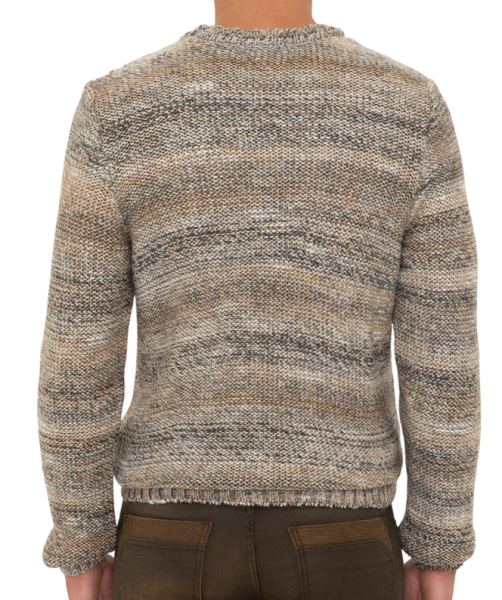 Свитер с принтом мужской / Бежевый / 48 Свитер с принтом мужской / Бежевый / 48