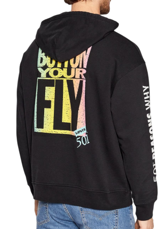 Худи с принтом мужское / Черный / 44 Худи с принтом мужское / Черный / 44