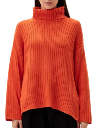 Свитер свободного кроя женский / Оранжевый / 40 Свитер свободного кроя женский / Оранжевый / 40
