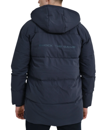 Пуховик с капюшоном мужской / Темно-серый / 54 Пуховик с капюшоном мужской / Темно-серый / 54