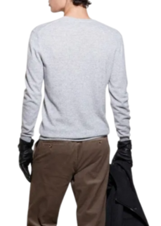 Джемпер с шерстью мужской / Серый / 52