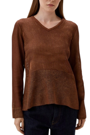 Пуловер с хлопком женский / Коричневый / 50 Пуловер с хлопком женский / Коричневый / 50