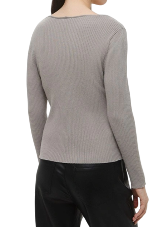 Джемпер в рубчик женский / Серый / 46 Джемпер в рубчик женский / Серый / 46