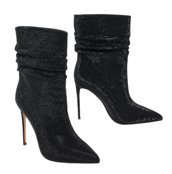 Полусапоги велюровые женские / Черный / 39