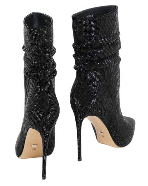 Полусапоги велюровые женские / Черный / 39