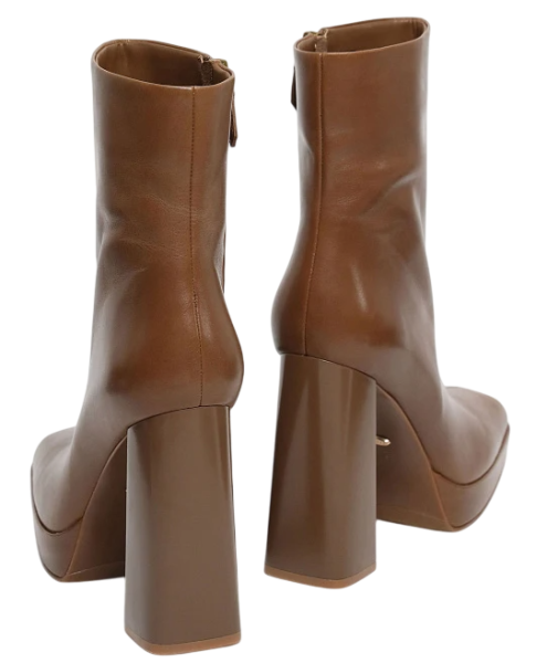 Полусапоги кожаные женские / Коричневый / 35