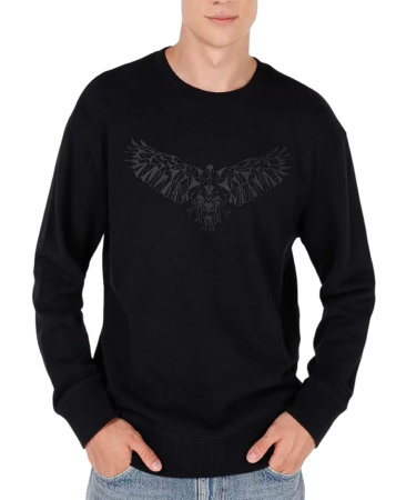 Свитшот с принтом мужской / Черный / 50