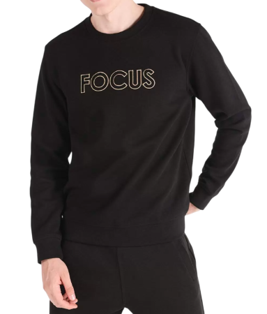 Свитшот с логотипом мужской / Черный / 44 Свитшот с логотипом мужской / Черный / 44