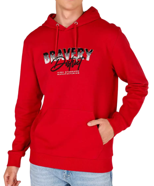 Худи с принтом мужское / Красный / 48 Худи с принтом мужское / Красный / 48