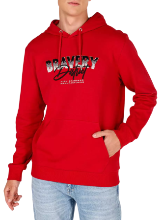 Худи с принтом мужское / Красный / 48 Худи с принтом мужское / Красный / 48