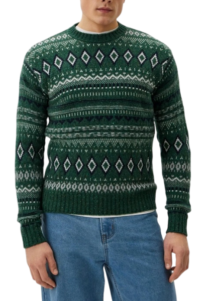 Джемпер с шерстью мужской / Зеленый / 48 Джемпер с шерстью мужской / Зеленый / 48