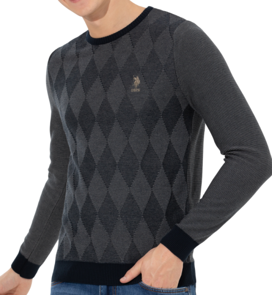 Джемпер с логотипом мужской / Тёмно-синий / 46 Джемпер с логотипом мужской / Тёмно-синий / 46