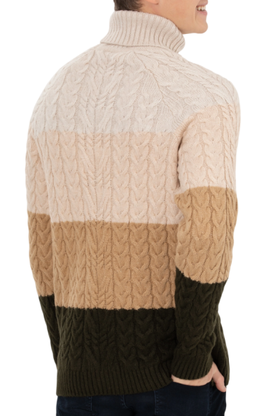 Свитер в полоску мужской / Коричневый / 54 Свитер в полоску мужской / Коричневый / 54