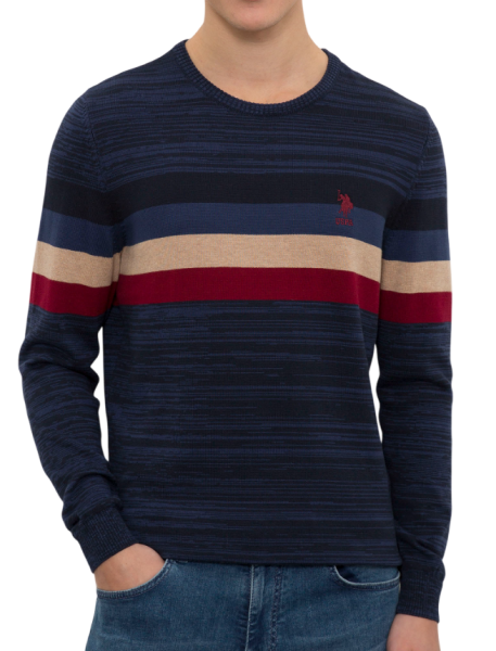 Джемпер хлопковый мужской / Тёмно-синий / 44 Джемпер хлопковый мужской / Тёмно-синий / 44