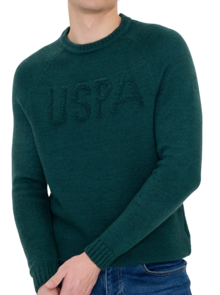 Джемпер прямого кроя мужской / Зеленый / 44 Джемпер прямого кроя мужской / Зеленый / 44