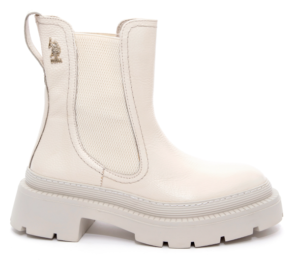 Ботинки кожаные женские / Бежевый / 40