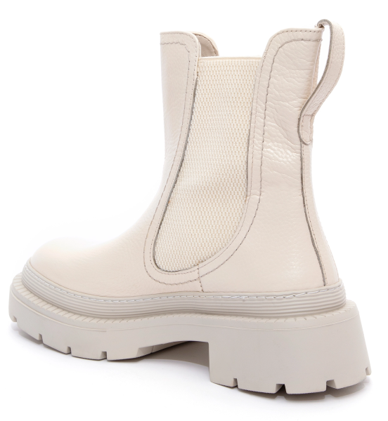 Ботинки кожаные женские / Бежевый / 40