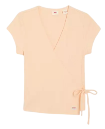 Футболка с запахом женская / Бежевый / 40 Футболка с запахом женская / Бежевый / 40