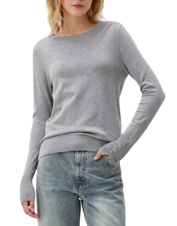 Джемпер свободного кроя женский / Серый / 40 Джемпер свободного кроя женский / Серый / 40