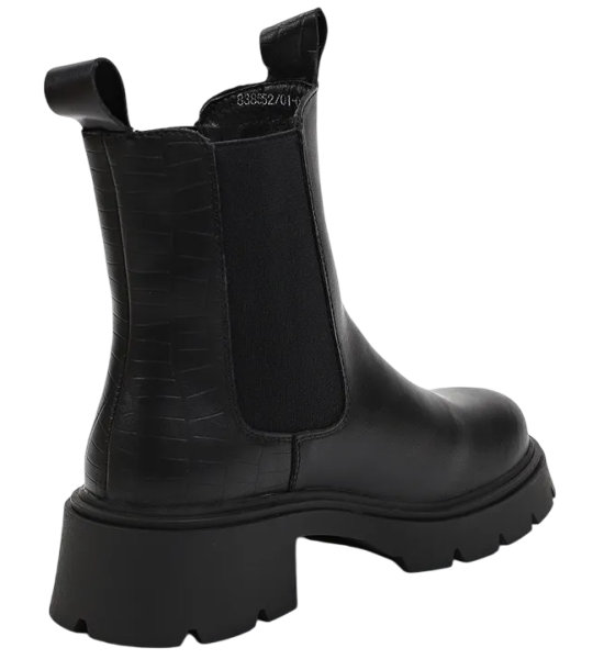 Ботинки кожаные женские / Черный / 37