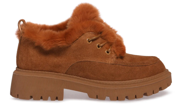 Полуботинки кожаные женские / Оранжевый / 41