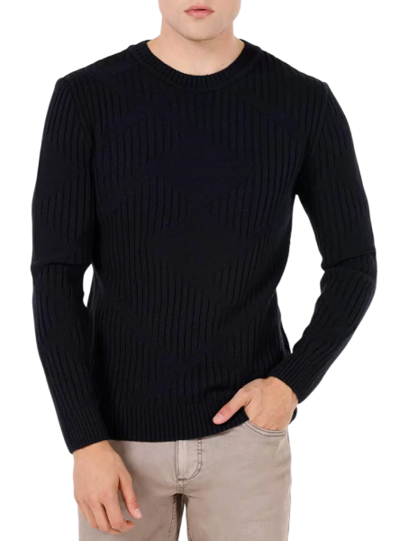 Джемпер однотонный мужской / Синий / 50 Джемпер однотонный мужской / Синий / 50