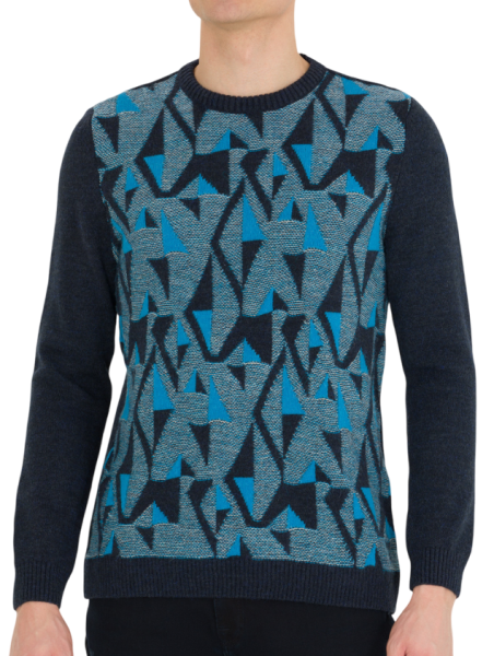 Джемпер с принтом мужской / Тёмно-синий / 52 Джемпер с принтом мужской / Тёмно-синий / 52