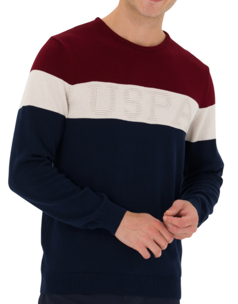 Джемпер хлопковый мужской / Бордовый / 60 Джемпер хлопковый мужской / Бордовый / 60