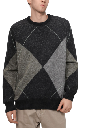 Пуловер с шерстью мужской / Серый / 52 Пуловер с шерстью мужской / Серый / 52
