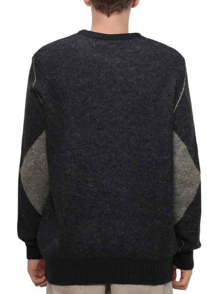 Пуловер с шерстью мужской / Серый / 52