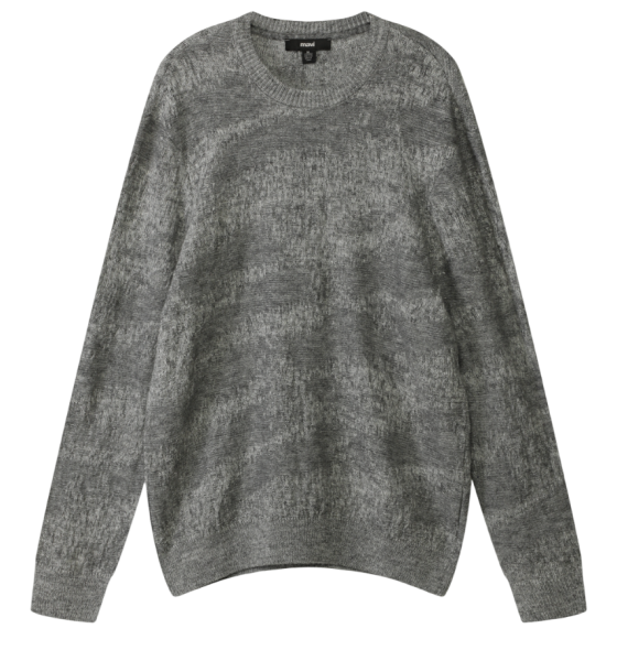 Пуловер с шерстью мужской / Серый / 52