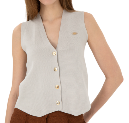 Жилет с логотипом женский / Бежевый / 46