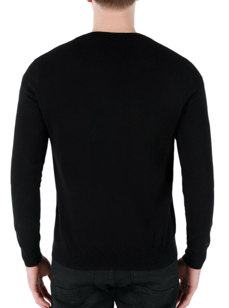 Джемпер однотонный мужской / Черный / 48 Джемпер однотонный мужской / Черный / 48