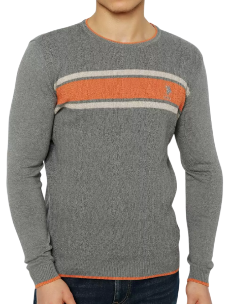 Джемпер хлопковый мужской / Серый / 54 Джемпер хлопковый мужской / Серый / 54