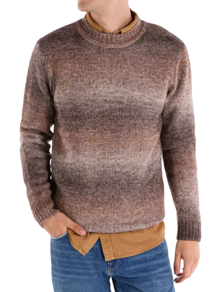 Джемпер с принтом мужской / Коричневый / 50 Джемпер с принтом мужской / Коричневый / 50