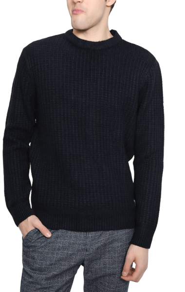 Пуловер с хлопком мужской / Синий / 48 Пуловер с хлопком мужской / Синий / 48