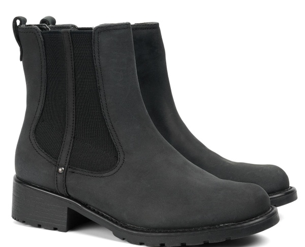 Ботинки из кожи женские / Черный / 36