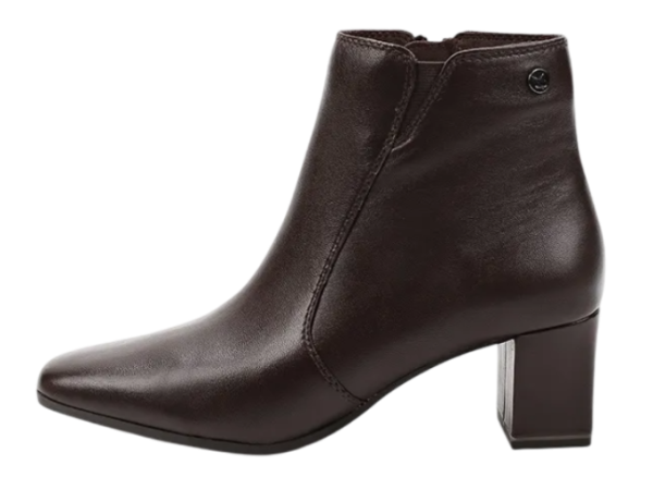 Ботильоны из кожи женские / Темно-коричневый / 40