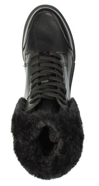 Ботинки из кожи женские / Черный / 37