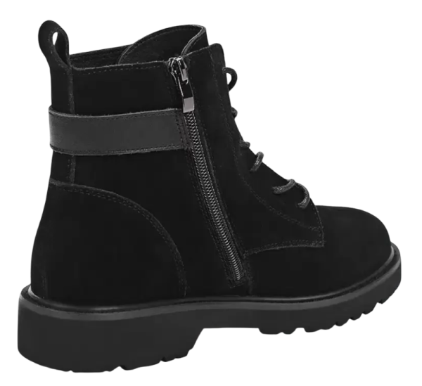 Ботинки из замши женские / Черный / 37