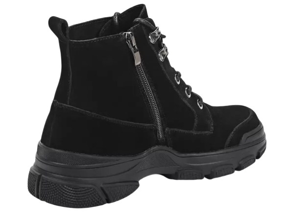 Ботинки из велюра женские / Черный / 37