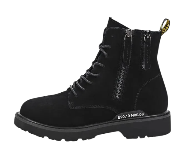 Ботинки из велюра женские / Черный / 37