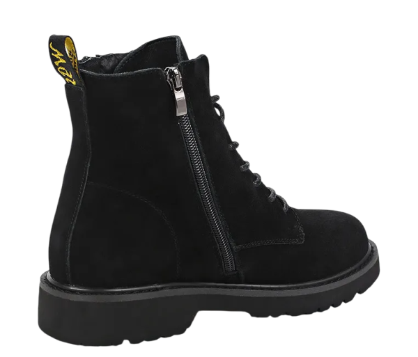 Ботинки из велюра женские / Черный / 37