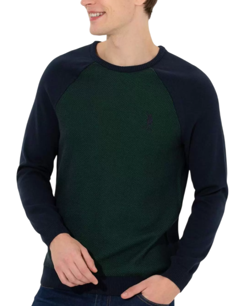 Пуловер с логотипом мужской / Зеленый / 60 Пуловер с логотипом мужской / Зеленый / 60