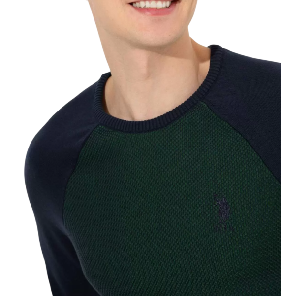 Пуловер с логотипом мужской / Зеленый / 60 Пуловер с логотипом мужской / Зеленый / 60