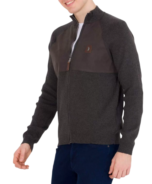 Кардиган с логотипом мужской / Темно-серый / 60 Кардиган с логотипом мужской / Темно-серый / 60