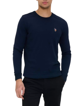 Пуловер с логотипом мужской / Тёмно-синий / 56 Пуловер с логотипом мужской / Тёмно-синий / 56