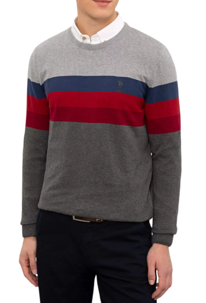 Пуловер с логотипом мужской / Серый / 48 Пуловер с логотипом мужской / Серый / 48