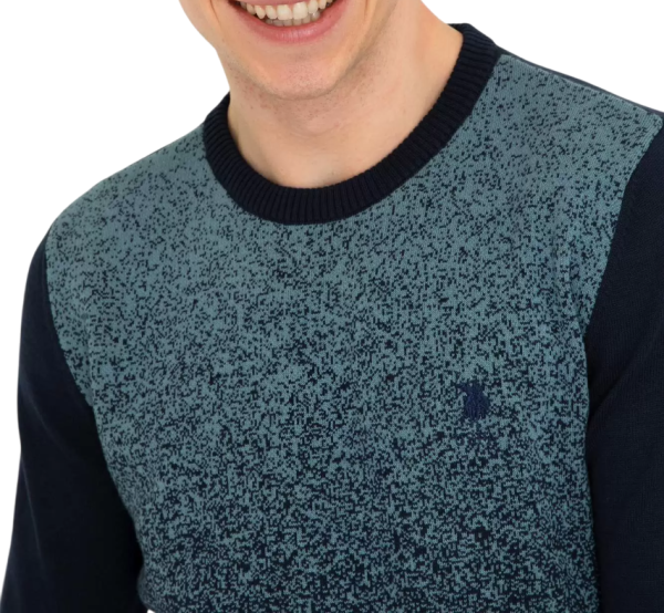 Пуловер с принтом мужской / Тёмно-синий / 46 Пуловер с принтом мужской / Тёмно-синий / 46