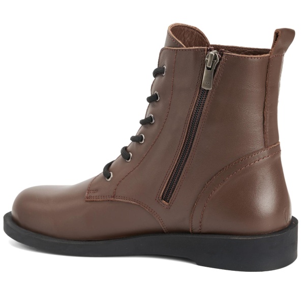 Ботинки из кожи женские / Коричневый / 37